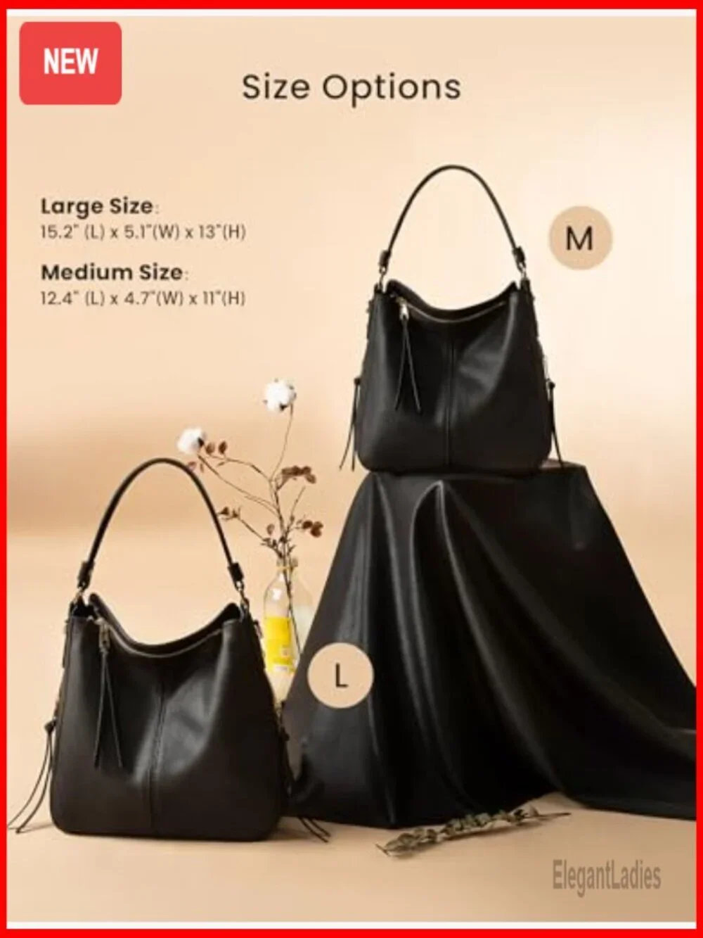 Large Faux Leather Hobo Crossbody Bag with Adjustable Strap and Multiple Pockets